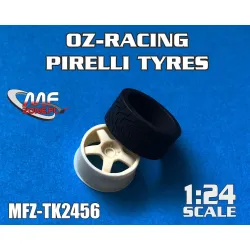 Mf-zone Tk2456 1/24 Oz-racing And Pirelli Tyres For Hasegawa Focus Rs Wrc