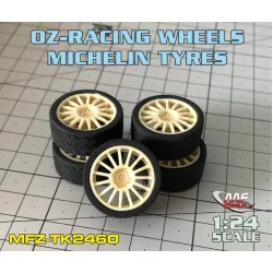 Mf-zone Tk2460 1/24 Oz-racing 15/4 And Michelin Tyres For Hasegawa Focus Rs Wrc