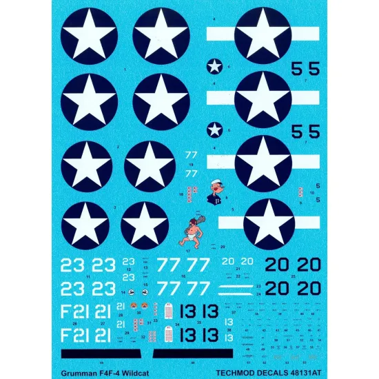 Techmod 48131 1/48 Grumman F4f-4 Wildcat