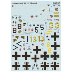 Print Scale 48-314 1/48 Messerschmitt Bf-109 Tropical Options Part 2 New