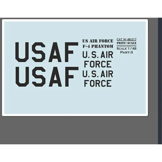 Print Scale 48-317 1/48 Us Air Forces F-4 Phantom Part 3 New