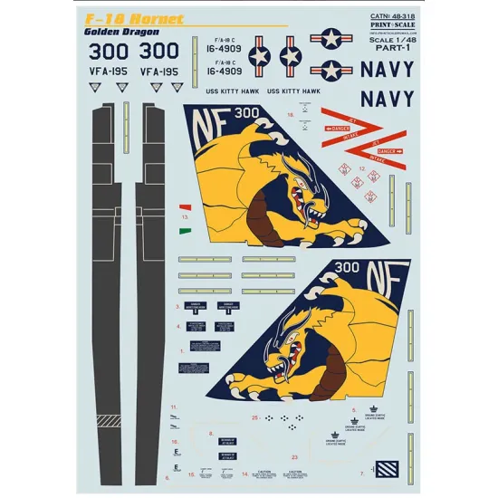 Print Scale 48-318 1/48 F-18 Hornet Part 1 New