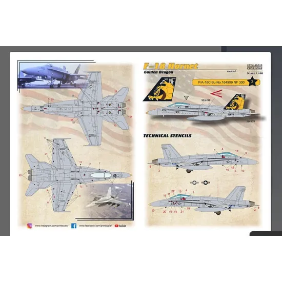 Print Scale 48-318 1/48 F-18 Hornet Part 1 New