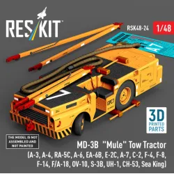 Reskit Rsk48-0024 1/48 Md-3b Mule Tow Tractor A-3 A-4 Ra-5c A-6 Ea-6b E-2c A-7 C-2 F-4 F-8 F-14 F/A-18 Ov-10 S-3b Uh-1 Ch-53 Sea King 3d Printed Model Kit