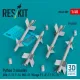 Reskit Rs48-0509 1/48 Python 3 Missiles 4 Pcs Kfir F-15 F-16 Mig-21 Mirage F1 Jf-17 Fc-1 3d Printed