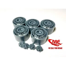 Mf-zone Tk2486 1/24 Compomotive Th2 18inch Wheels 5 Pcs 3d Print Resin Kit