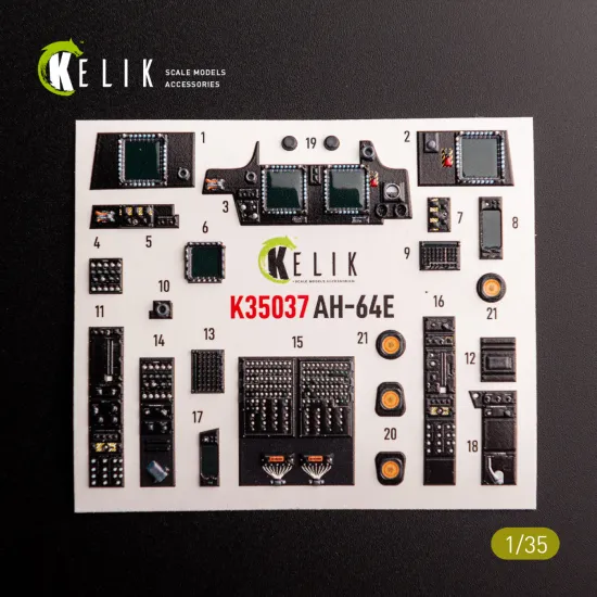 Kelik K35037 1/35 Ah-64e Apache Interior 3d Decals For Takom Kit