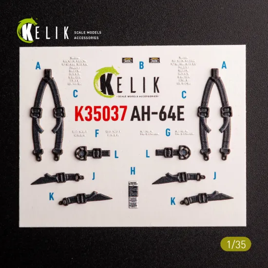 Kelik K35037 1/35 Ah-64e Apache Interior 3d Decals For Takom Kit