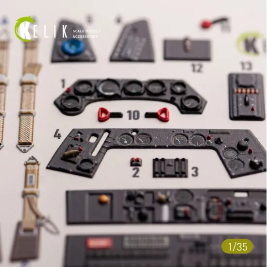 Kelik K35041 1/35 Fw-190a-6 Interior 3d Decals For Border Models Kit