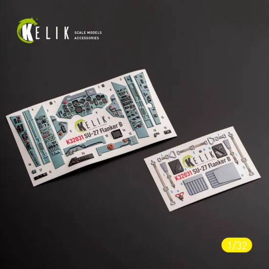 Kelik K32031 1/32 Su-27 Interior 3d Decals For Trumpeter Kit