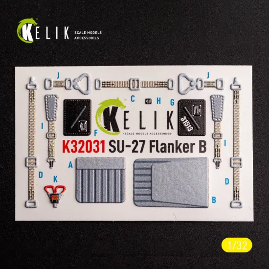 Kelik K32031 1/32 Su-27 Interior 3d Decals For Trumpeter Kit