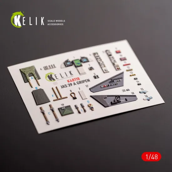 Kelik K48118 1/48 Jas-39 A Interior 3d Decals For Italeri Kit