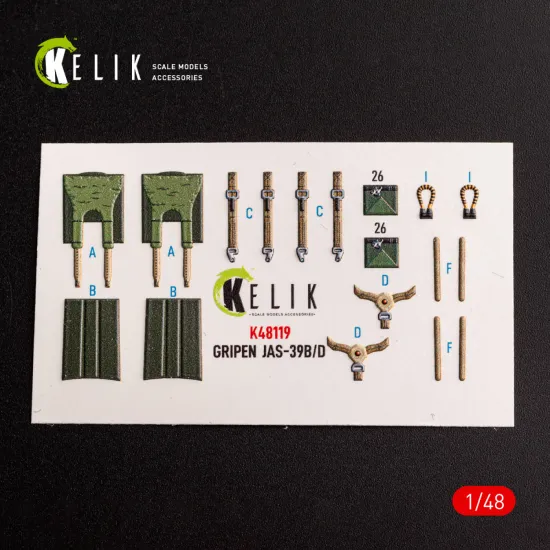 Kelik K48119 1/48 Jas-39 B/D Interior 3d Decals For Zimi Model/Kittyhawk Kit