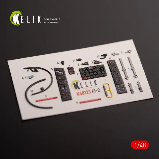 Kelik K48123 1/48 Fj-2 Interior 3d Decals For Italeri Kit