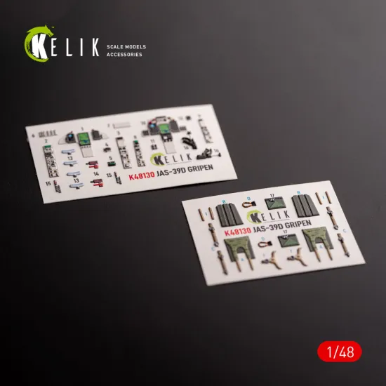 Kelik K48130 1/48 Jas-39 D Interior 3d Decals For Italeri