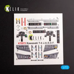 Kelik K72073 1/72 Kawasaki T-4 - Interior 3d Decals For Hasegawa Kit