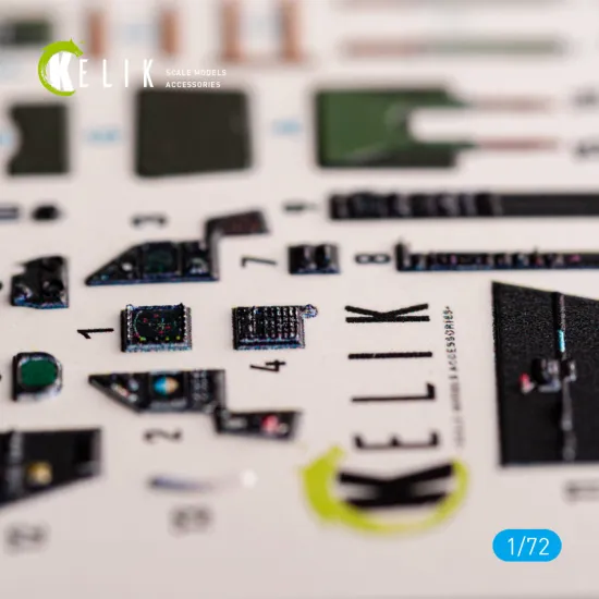 Kelik K72178 1/72 Mirage 2000-5f - Interior 3d Decals For Modelsvit Kit