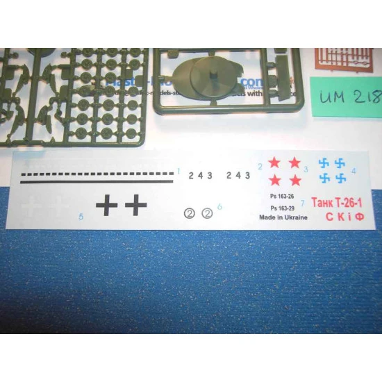 T-26-1 Soviet Light Tank M.1939 Soviet Red Army WWII 1/72 UM 218