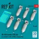 Reskit Rs48-0545 1/48 An-m64 Bombs 6pcs 500 Lbs For All Usaf Raf Of Ww2 Korean War 3d Printed