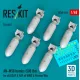 Reskit Rs48-0546 1/48 An-m58 Bombs 6pcs 500 Lbs For All Usaf Raf Of Ww2 Korean War 3d Printed
