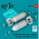 Reskit Rs48-0547 1/48 An-m65 An-m59 Bombs 2pcs 1000 Lbs For All Usaf Raf Of Ww2 Korean War 3d Printed