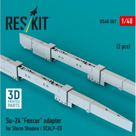 Reskit Rs48-0587 1/48 Su-24 Fencer Adapter For Storm Shadow / Scalp-eg 2 Pcs 3d Printed
