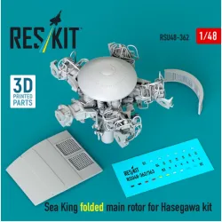 Reskit Rsu48-0362 1/48 Sea King Folded Main Rotor For Hasegawa Kit 3d Printed