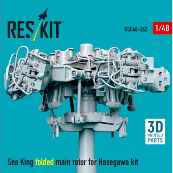 Reskit Rsu48-0362 1/48 Sea King Folded Main Rotor For Hasegawa Kit 3d Printed