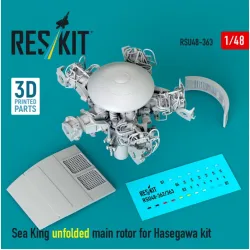 Reskit Rsu48-0363 1/48 Sea King Unfolded Main Rotor For Hasegawa Kit 3d Printed