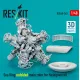 Reskit Rsu48-0363 1/48 Sea King Unfolded Main Rotor For Hasegawa Kit 3d Printed