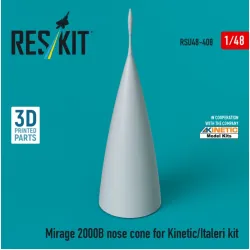 Reskit Rsu48-0408 1/48 Mirage 2000b Nose Cone For Kinetic/Italeri Kit 3d Printed
