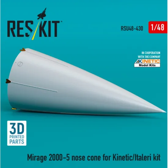 Reskit Rsu48-0430 1/48 Mirage 2000-5 Nose Cone For Kinetic/Italeri Kit 3d Printed