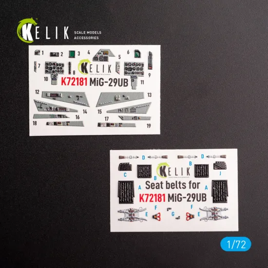 Kelik K72181 1/72 Mig-29ub Interior 3d Decals For Ibg Models Kit