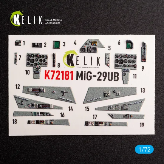 Kelik K72181 1/72 Mig-29ub Interior 3d Decals For Ibg Models Kit