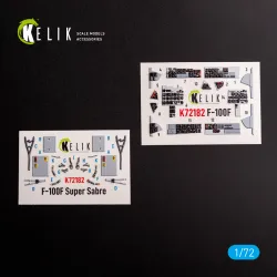 Kelik K72182 1/72 F-100f - Interior 3d Decals For Trumpeter Kit