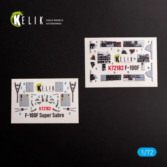 Kelik K72182 1/72 F-100f - Interior 3d Decals For Trumpeter Kit