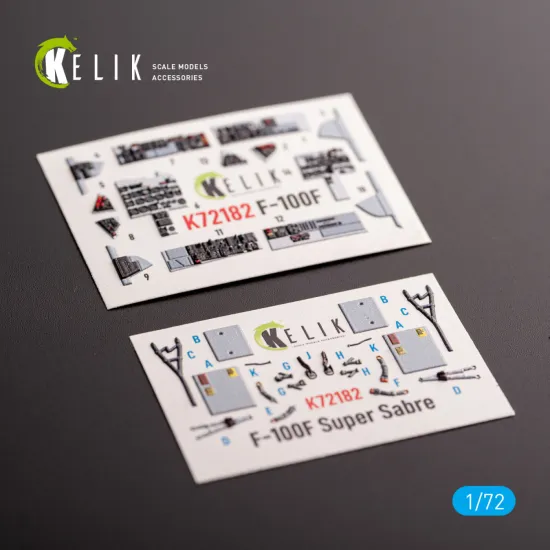 Kelik K72182 1/72 F-100f - Interior 3d Decals For Trumpeter Kit