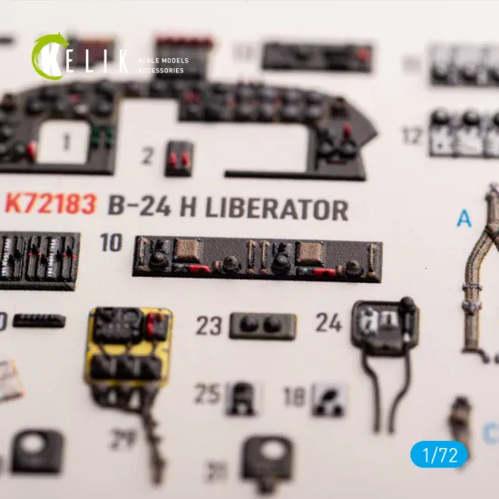 Kelik K72183 1/72 B-24h Liberator - Interior 3d Decals For Airfix Kit