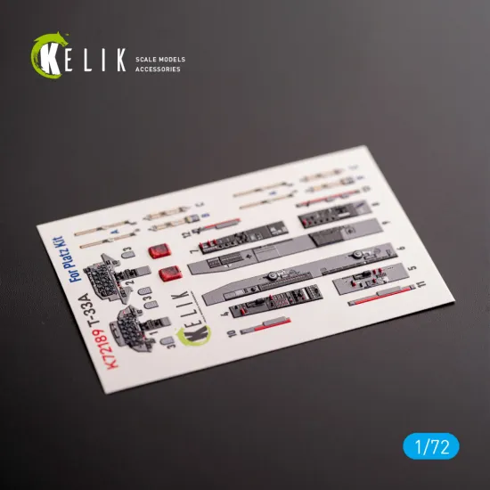 Kelik K72189 1/72 T-33a Shooting Star Interior 3d Decals For Platz Kit