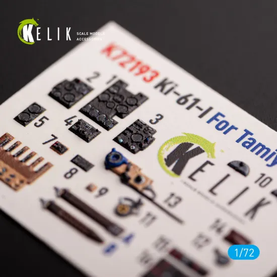 Kelik K72193 1/72 Ki-61 - Interior 3d Decals For Tamiya Kit