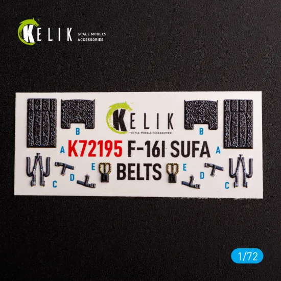 Kelik K72195 1/72 F-16i - Interior 3d Decals For Hasegawa Kit