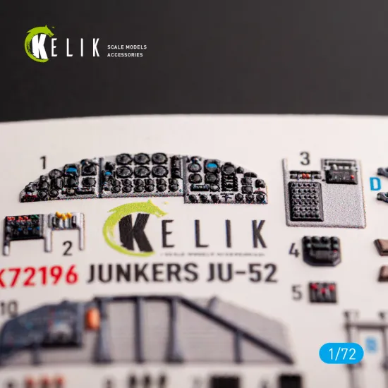 Kelik K72196 1/72 Ju-52 - Interior 3d Decals For Italeri Kit