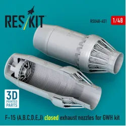 Reskit Rsu48-0451 1/48 F-15 A B C D E J Closed Exhaust Nozzles For Gwh Kit 3d Printed