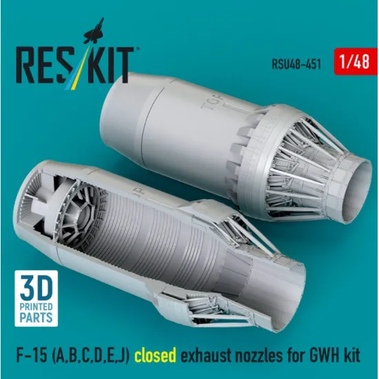 Reskit Rsu48-0451 1/48 F-15 A B C D E J Closed Exhaust Nozzles For Gwh Kit 3d Printed