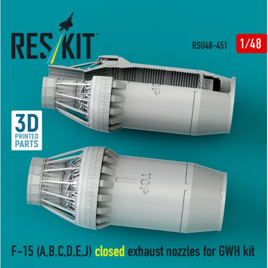 Reskit Rsu48-0451 1/48 F-15 A B C D E J Closed Exhaust Nozzles For Gwh Kit 3d Printed