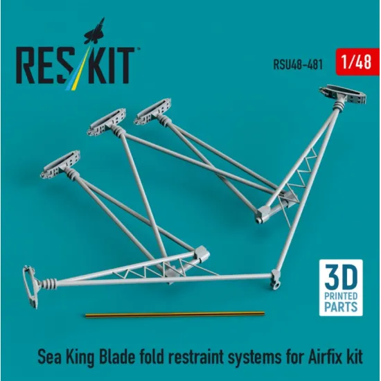 Reskit Rsu48-0481 1/48 Sea King Blade Fold Restraint Systems For Airfix Kit 3d Printed