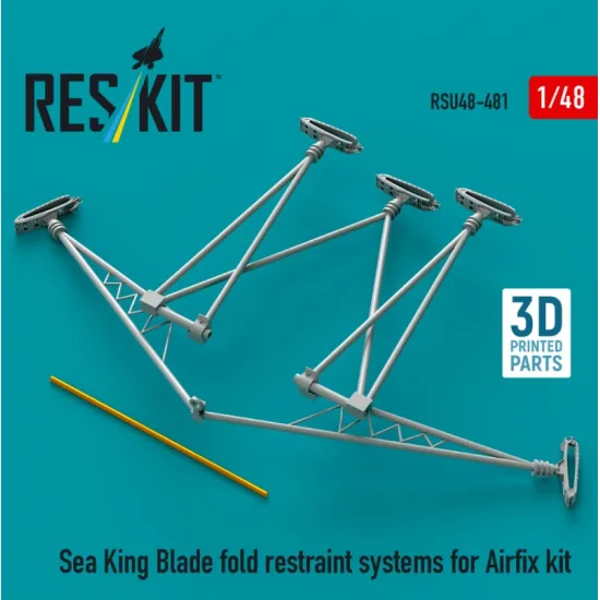 Reskit Rsu48-0481 1/48 Sea King Blade Fold Restraint Systems For Airfix Kit 3d Printed