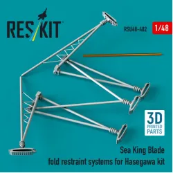 Reskit Rsu48-0482 1/48 Sea King Blade Fold Restraint Systems For Hasegawa Kit 3d Printed