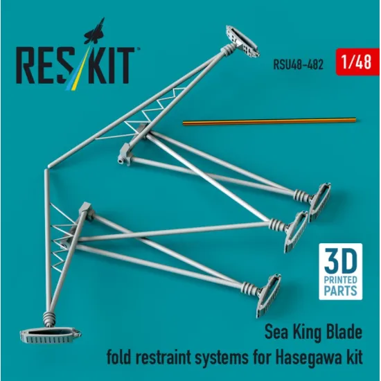 Reskit Rsu48-0482 1/48 Sea King Blade Fold Restraint Systems For Hasegawa Kit 3d Printed