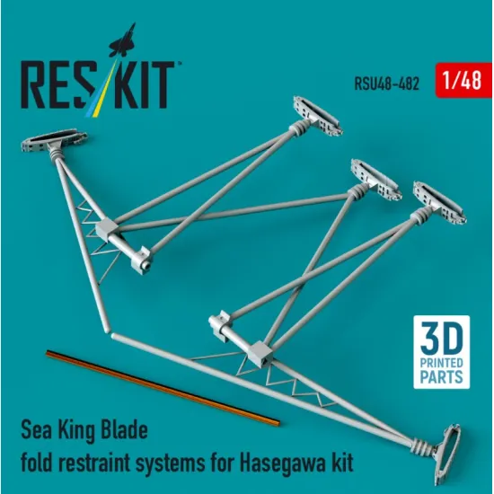 Reskit Rsu48-0482 1/48 Sea King Blade Fold Restraint Systems For Hasegawa Kit 3d Printed